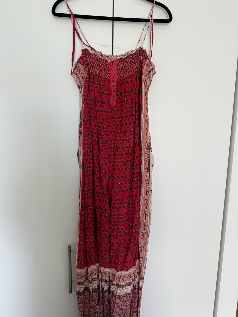 Free People Rule The World Maxi Romper in Meadow Combo Red Size Small